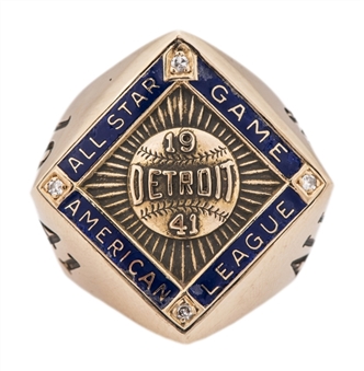 1941 Detroit Tigers All Star Game Presentation Pin Converted Ring